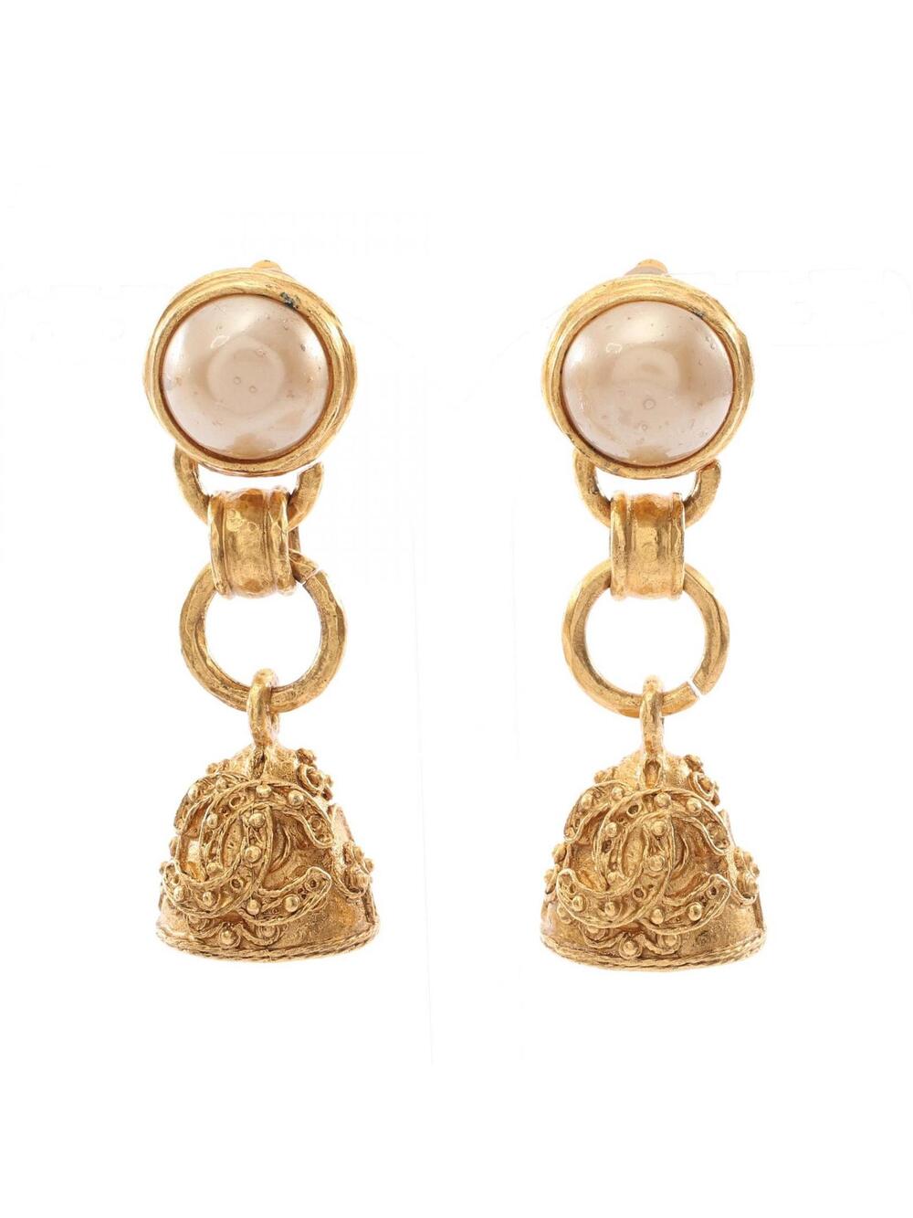 Chanel Coco Mark Bell Motif Earrings #278106C58B